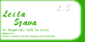 leila szava business card